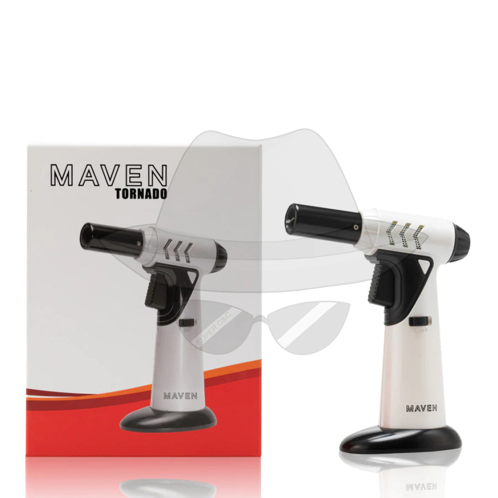 Maven Tornado | Premium Table Torch Lighter White