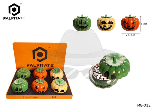 Mg-032 Pumpkin 2Part Grinder - 6Ct