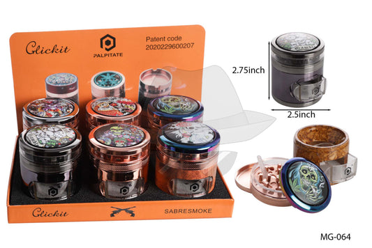 Mg-064D Skull Design 4Part Grinder-6Ct Grinder