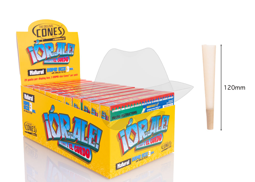Orale 122mm CONE 3pk Yellow Rolling Papers