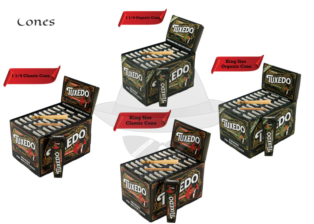Premium Tuxedo Cone Rolling Papers