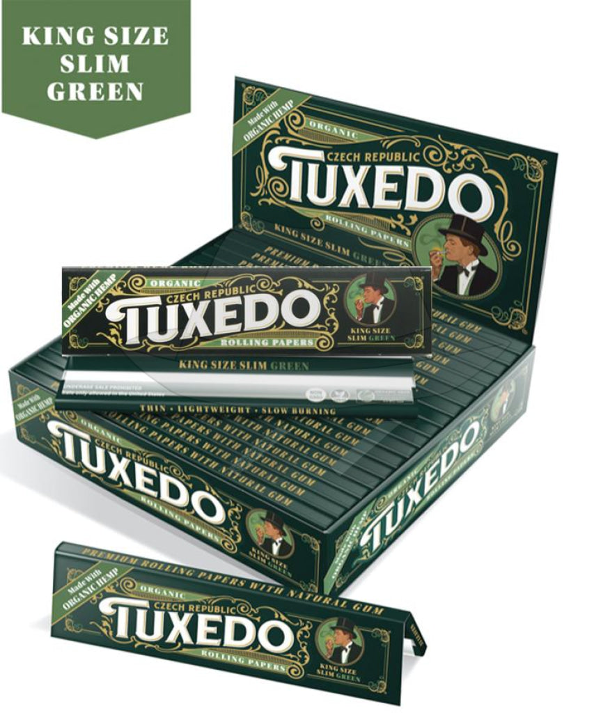 Premium Tuxedo Rolling Paper King Size Slim Green 50Ct Papers