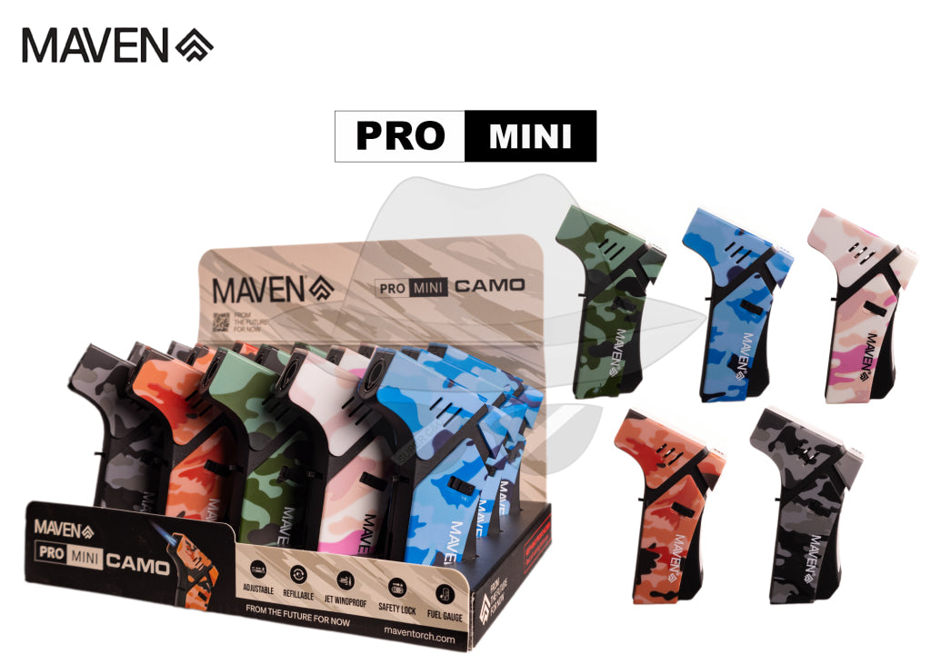 Pro Mini - Camo Collection By Maven Torch 15Ct Lighter