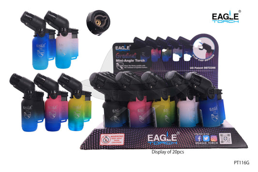 Pt116G Eagle Mini -Angle Torch Gradient-20Pcs Lighter