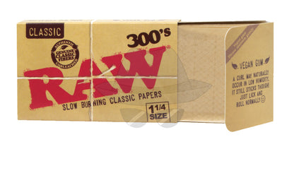 Raw 300’S 1 1/4 Classic Paper Rolling Papers