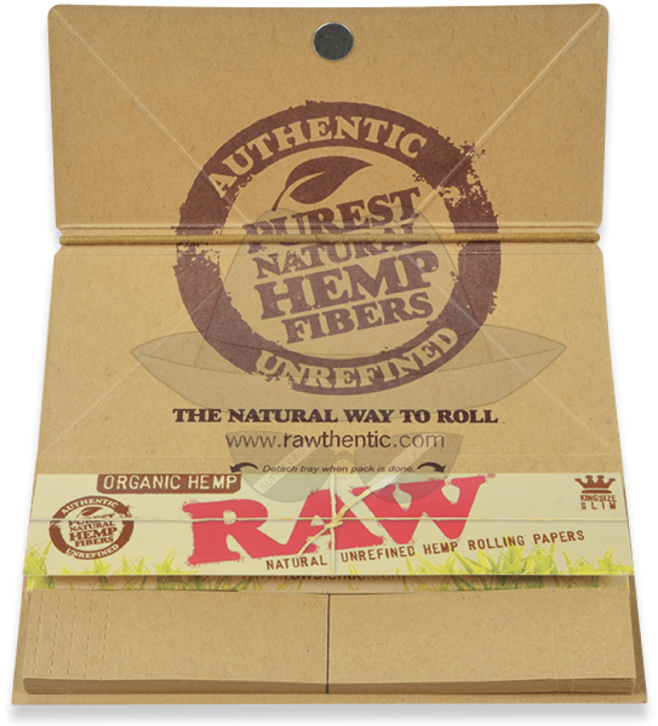 Raw Artesano Organic Ks Slim Fold-Out-Tray With Tips Rolling Papers