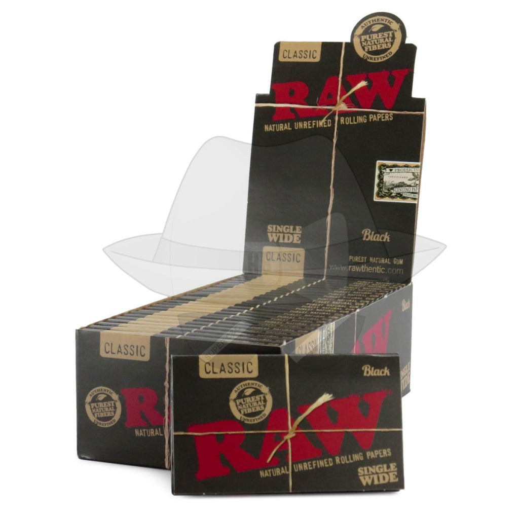 Raw Black Single Wide Rolling Pape Papers