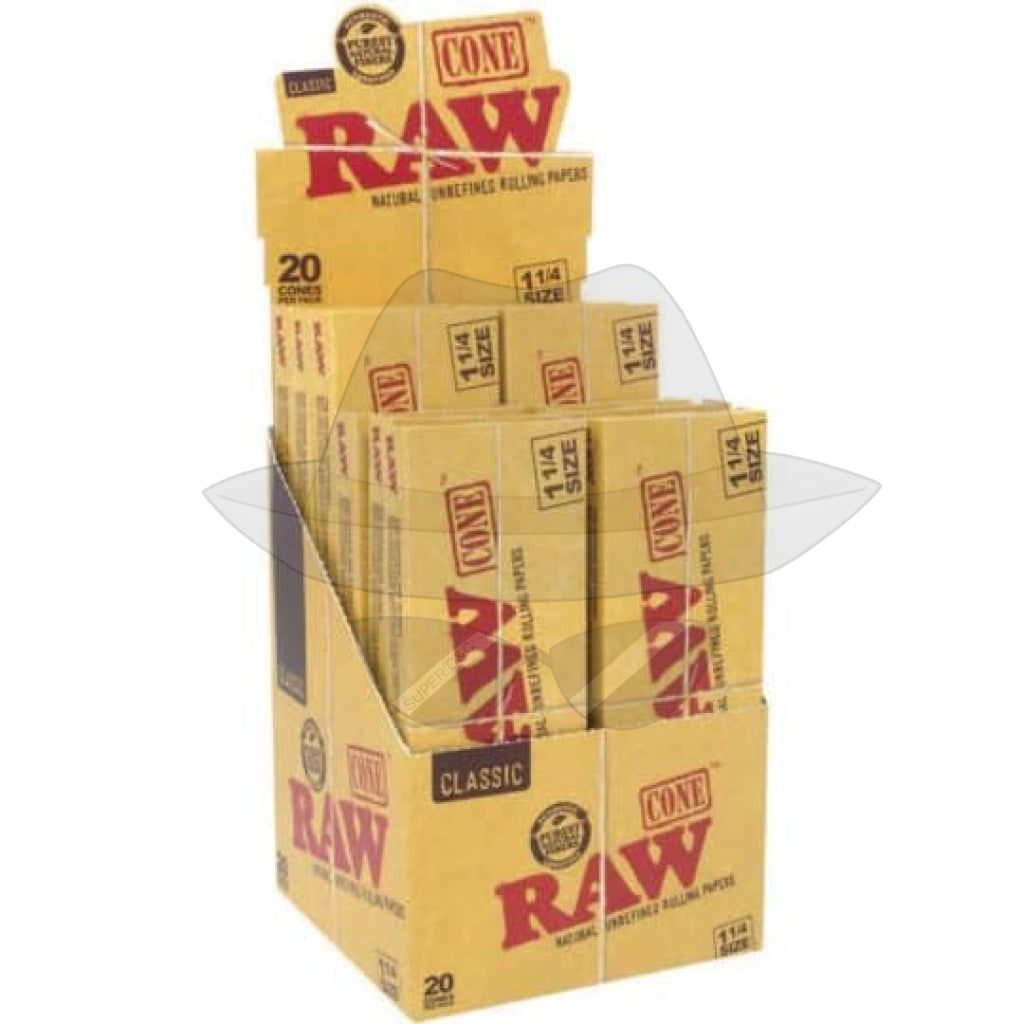 Raw Classic 11/4 Cones-12Pack Rolling Papers