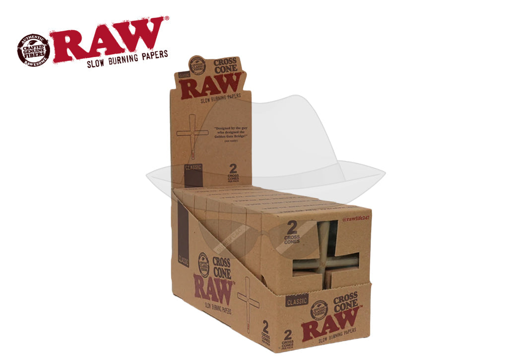 RAW CLASSIC CROSS CONE-8CT Rolling Papers