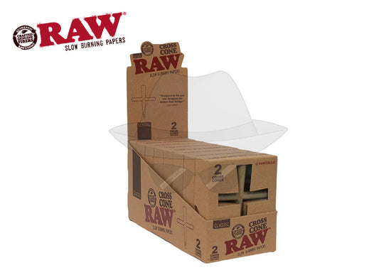 RAW CLASSIC CROSS CONE-8CT Rolling Papers