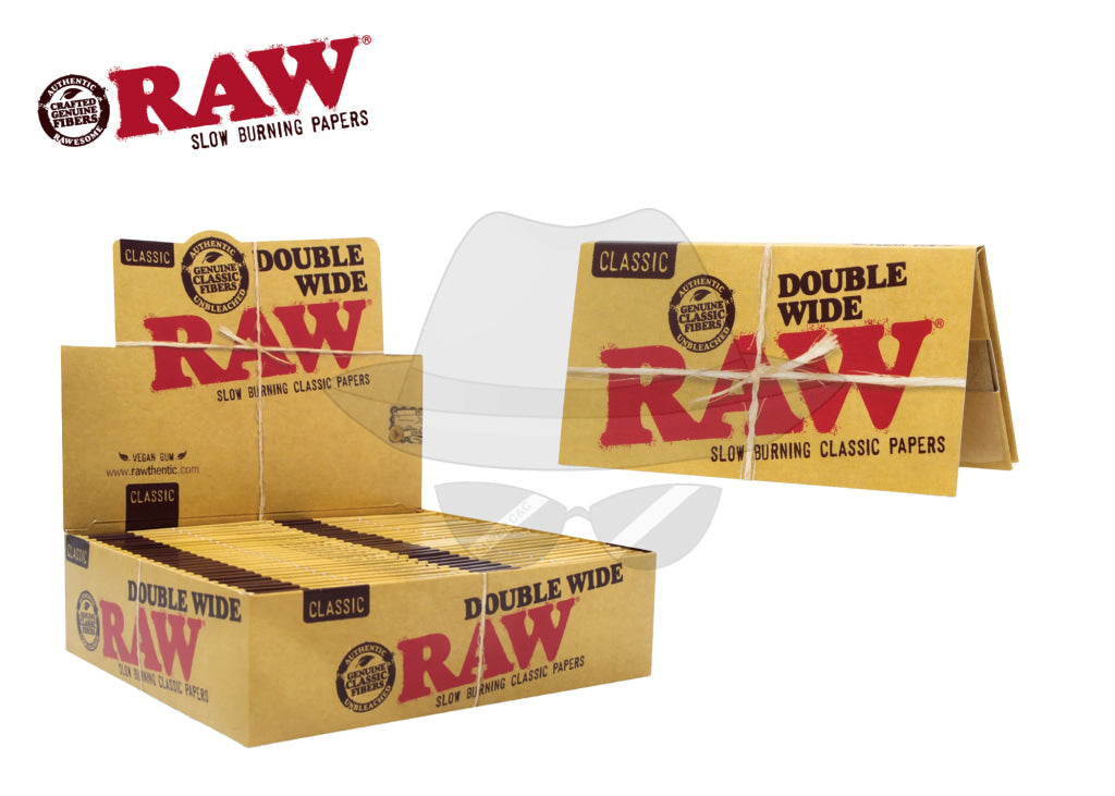 RAW CLASSIC DOUBLE WIDE PAPER-50CT Rolling Papers