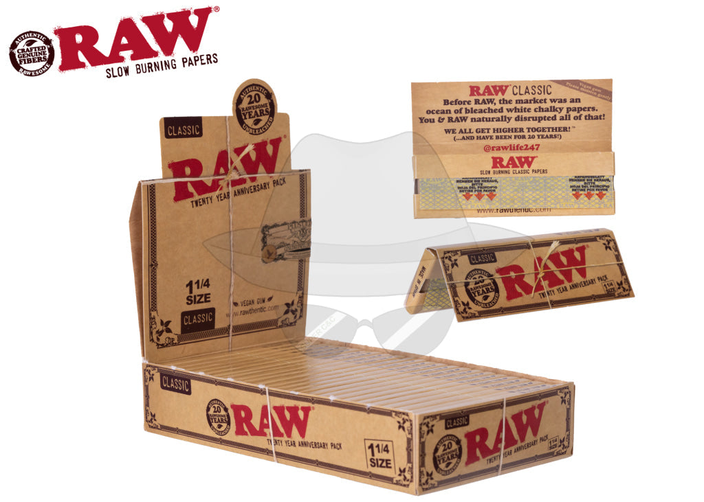 RAW 1 1/4 CLASSIC TWENTY YEAR ANNIVERSARY PACK Rolling Papers