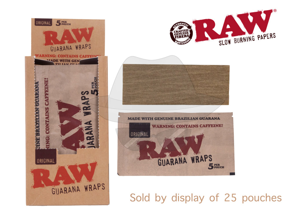 RAW GUARANA WRAPS| Full Box 25ct Rolling Papers