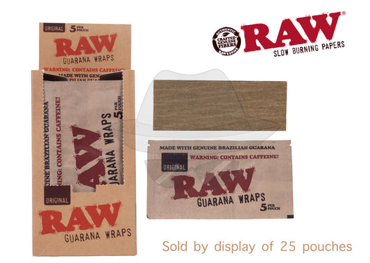 RAW GUARANA WRAPS| Full Box 25ct Rolling Papers