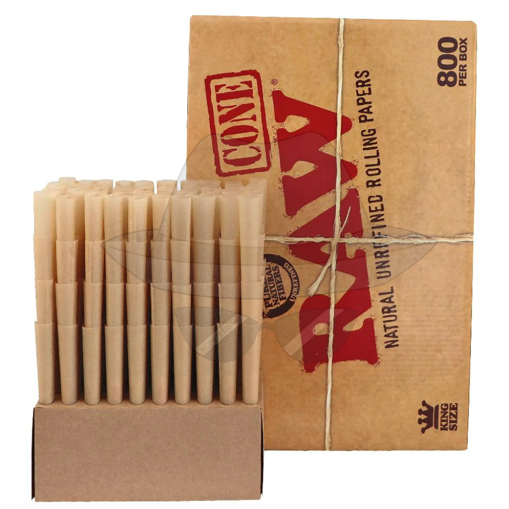 Raw King Size Cone 800 Per Box Rolling Papers