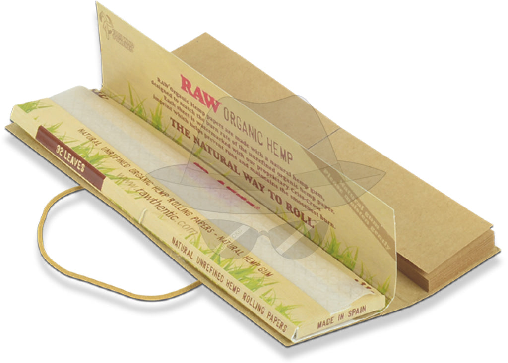 Raw King Size Slim + Tips Rolling Paper Connoisseur Organic Papers