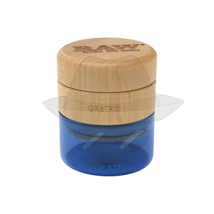 Raw Natural Wood Grinder Blue