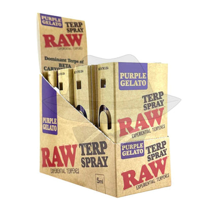 Raw 5Ml Terp Spray 8Ct/Display Purple Gelato Rolling Papers