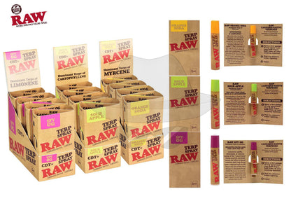 Raw 5Ml Terp Spray 8Ct/Display Rolling Papers