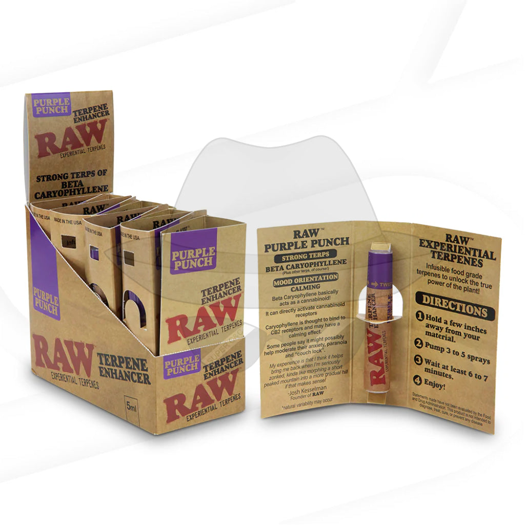 Raw Terpene Spray 8ct/Display Rolling Papers