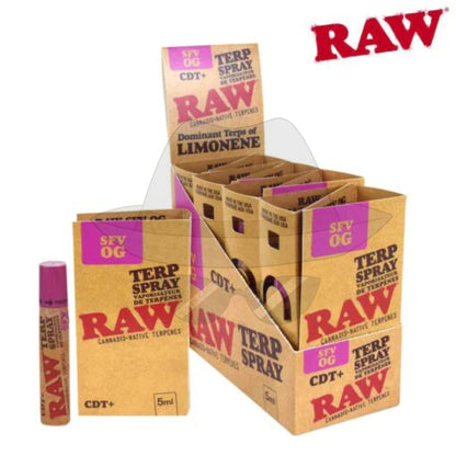 Raw 5Ml Terp Spray 8Ct/Display Sfv Oc Rolling Papers
