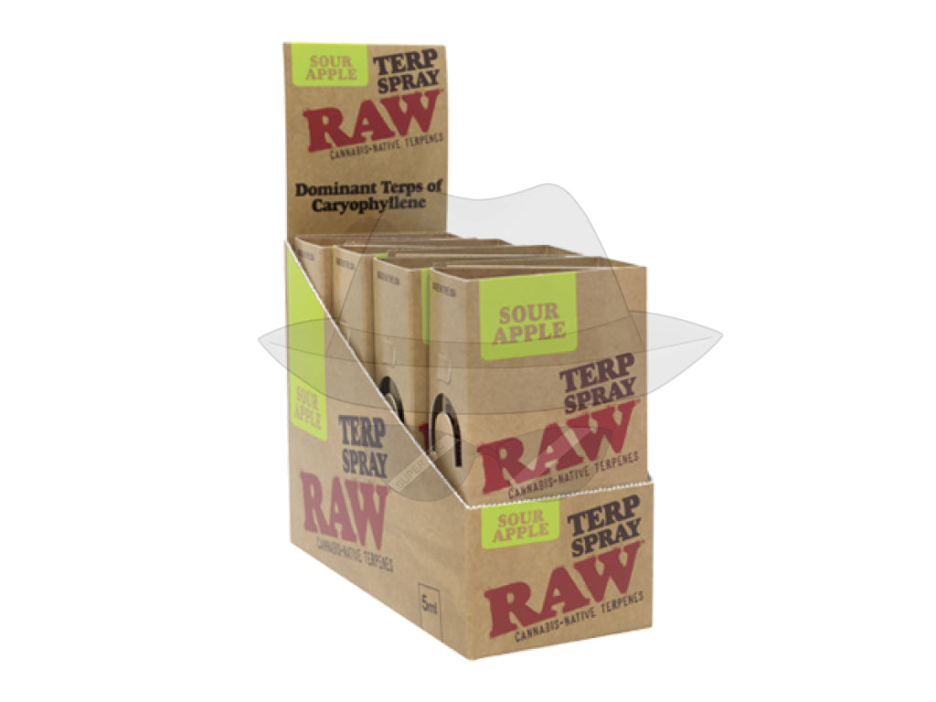 Raw 5Ml Terp Spray 8Ct/Display Sour Apple Rolling Papers