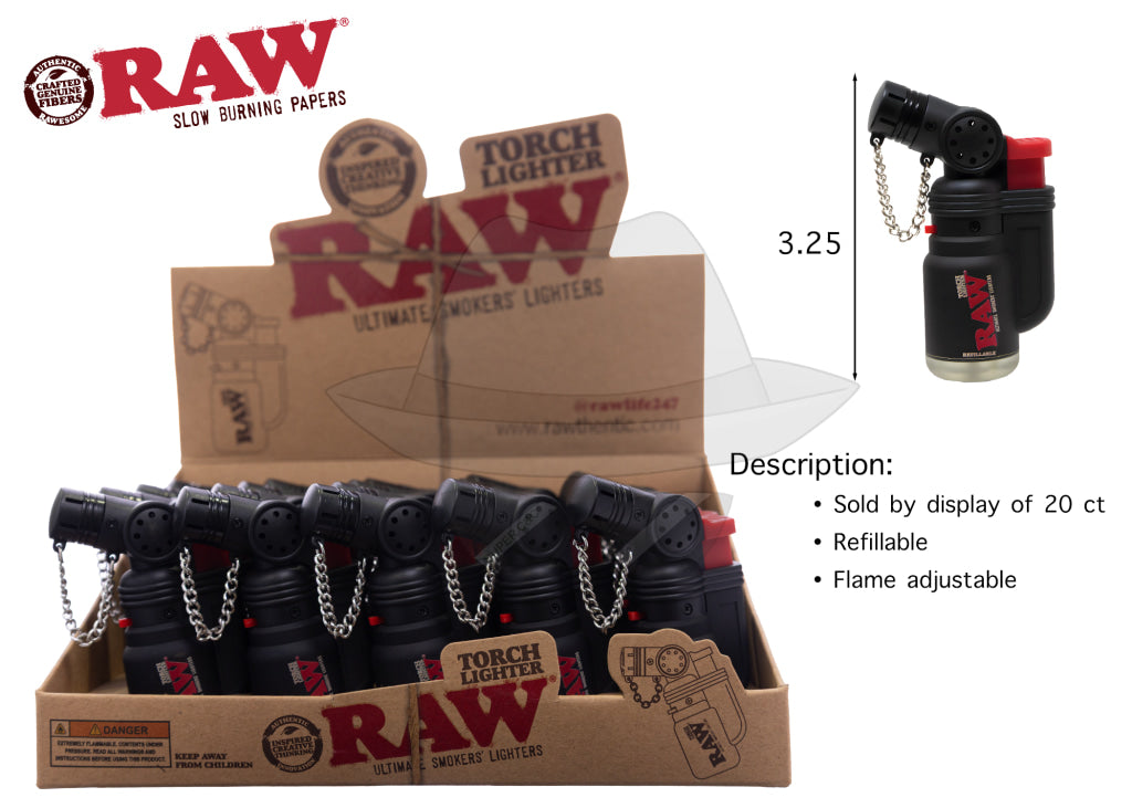 RAW Torch Lighter Display -20ct Lighter