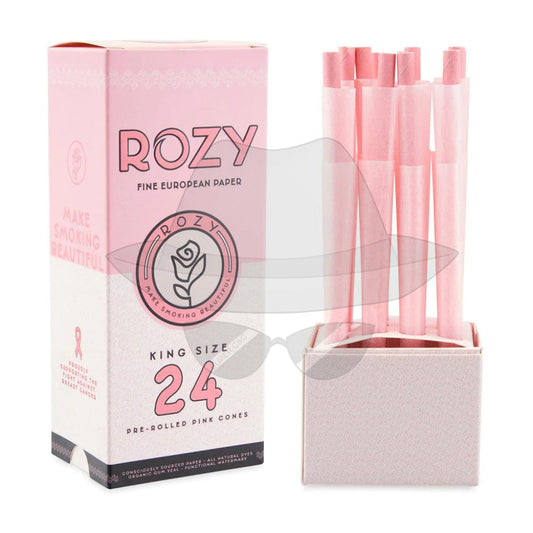 Rozy Pink King Size Pre-Rolled Cones 24Ct Pack Rolling Papers