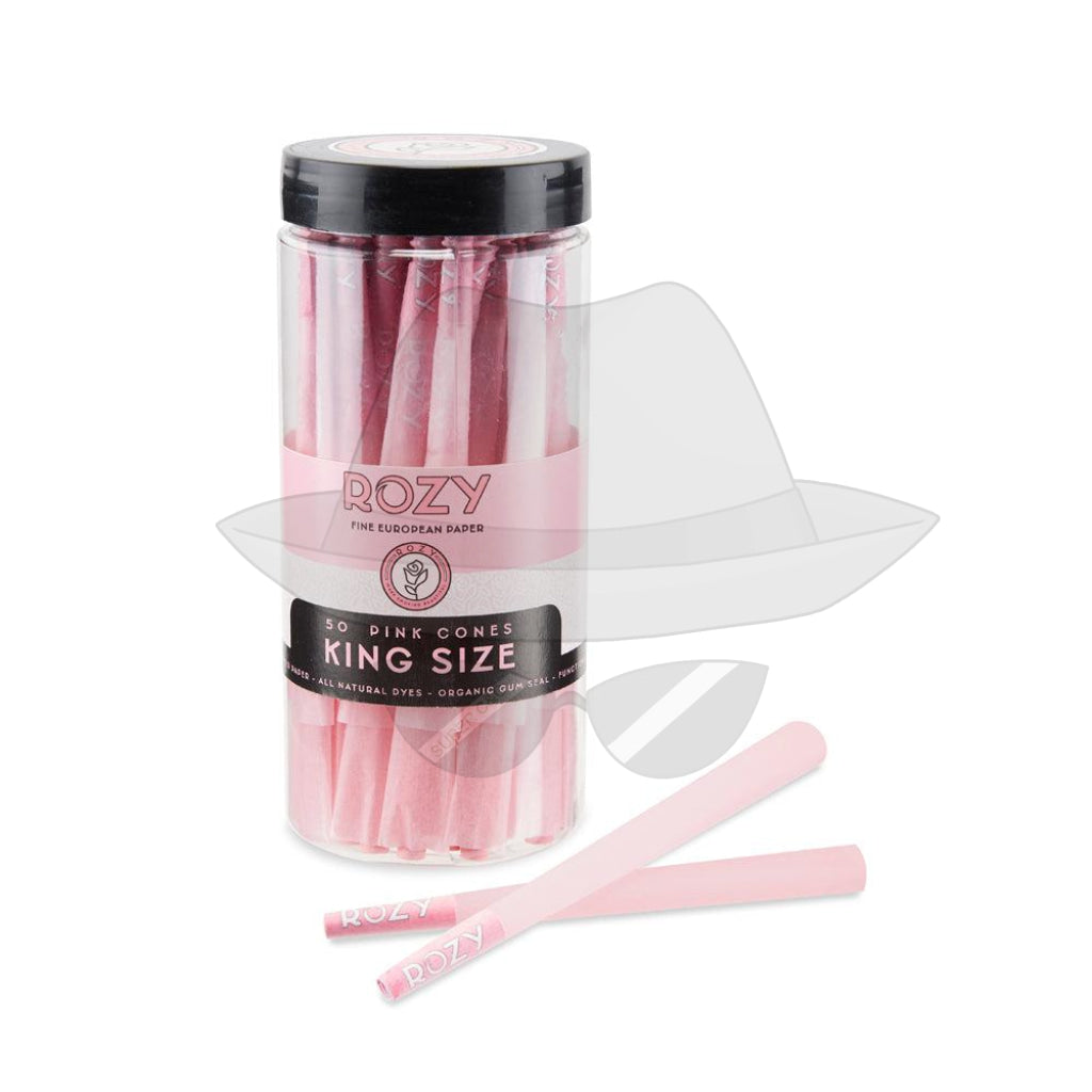 Rozy Pink King Size Pre-Rolled Cones 50Ct Pack Rolling Papers
