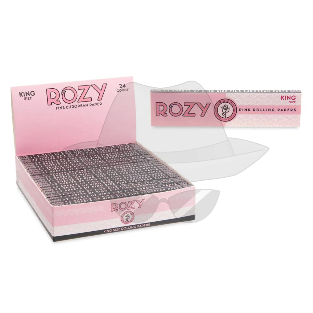 Rozy Pink King Size Rolling Papers - 24Ct Display