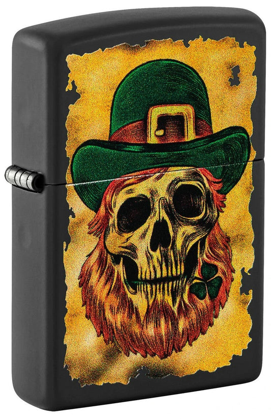 #220 ZIPPO OIL LIGHTER: Leprechaun Skull