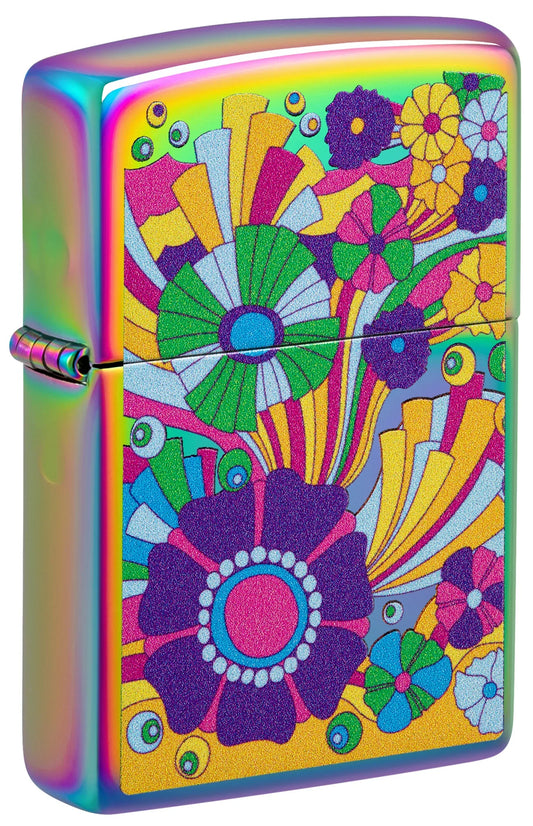 #160 Zippo Oil Lighter:Vintage Flower