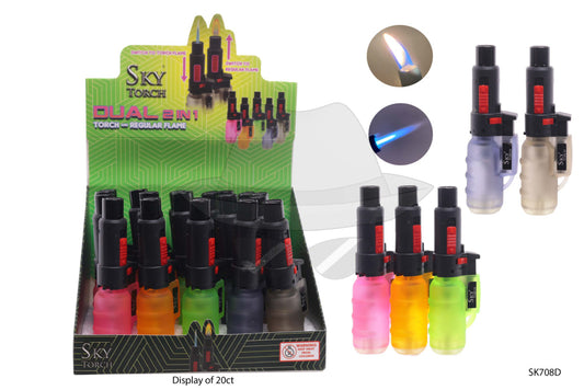 Sk708D Sky Torch Dual 2In1-20Ct Lighter