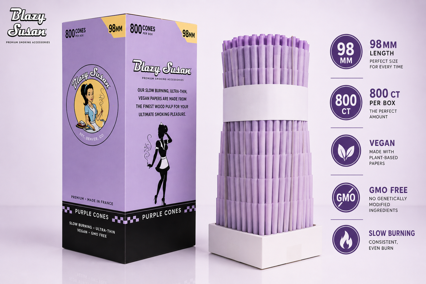 Blazy Susan Purple 98MM - 800ct