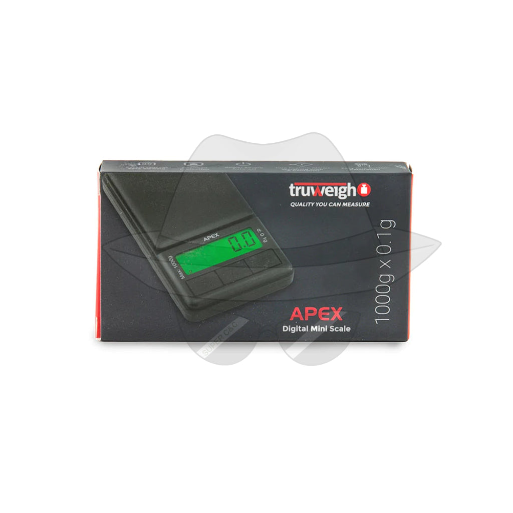 Truweigh Apex Digital Mini Scale - 100G X 0.01G Black 1000Gx0.1G Scale