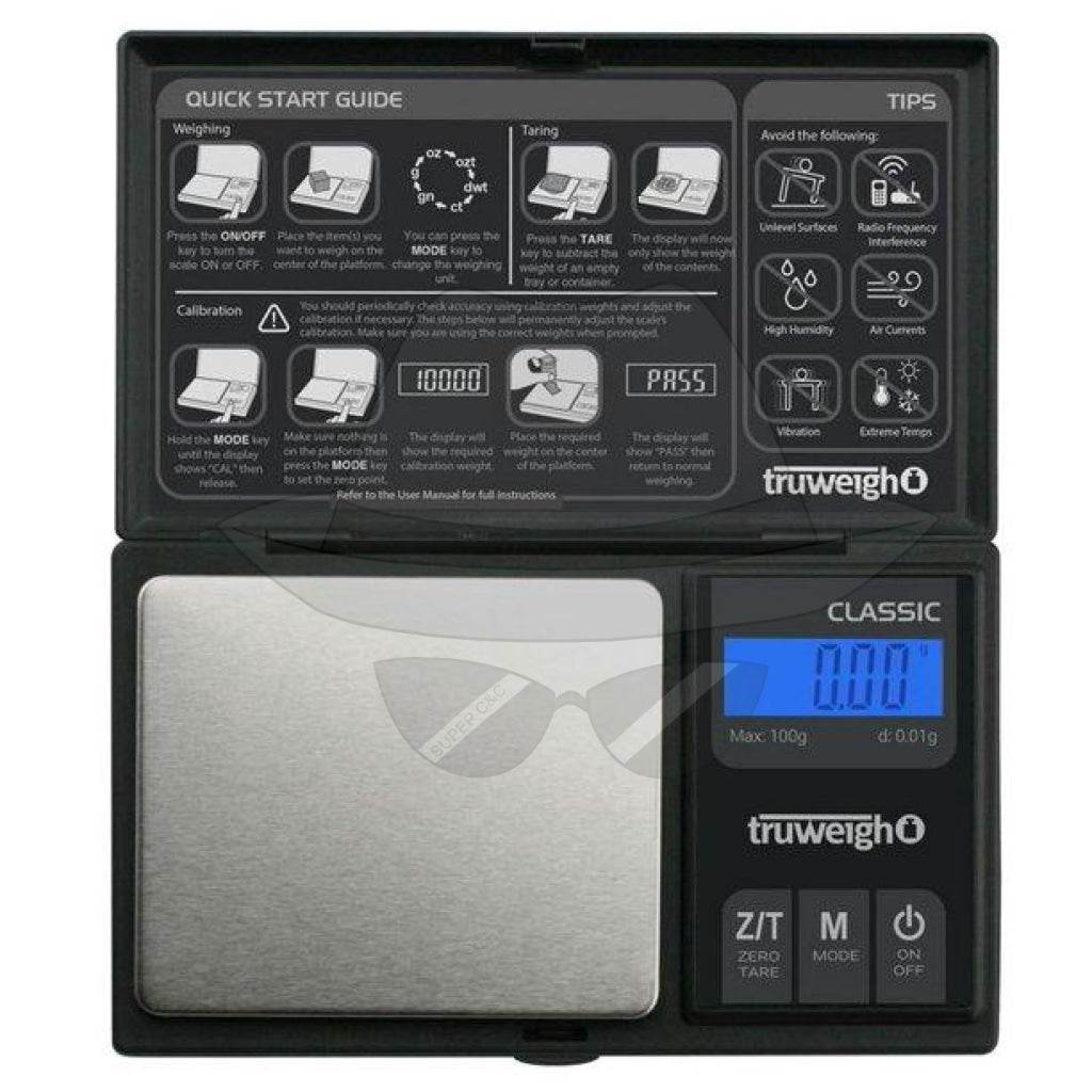 Truweigh Classic Digital Mini Scale - Black 100G X 0.01G
