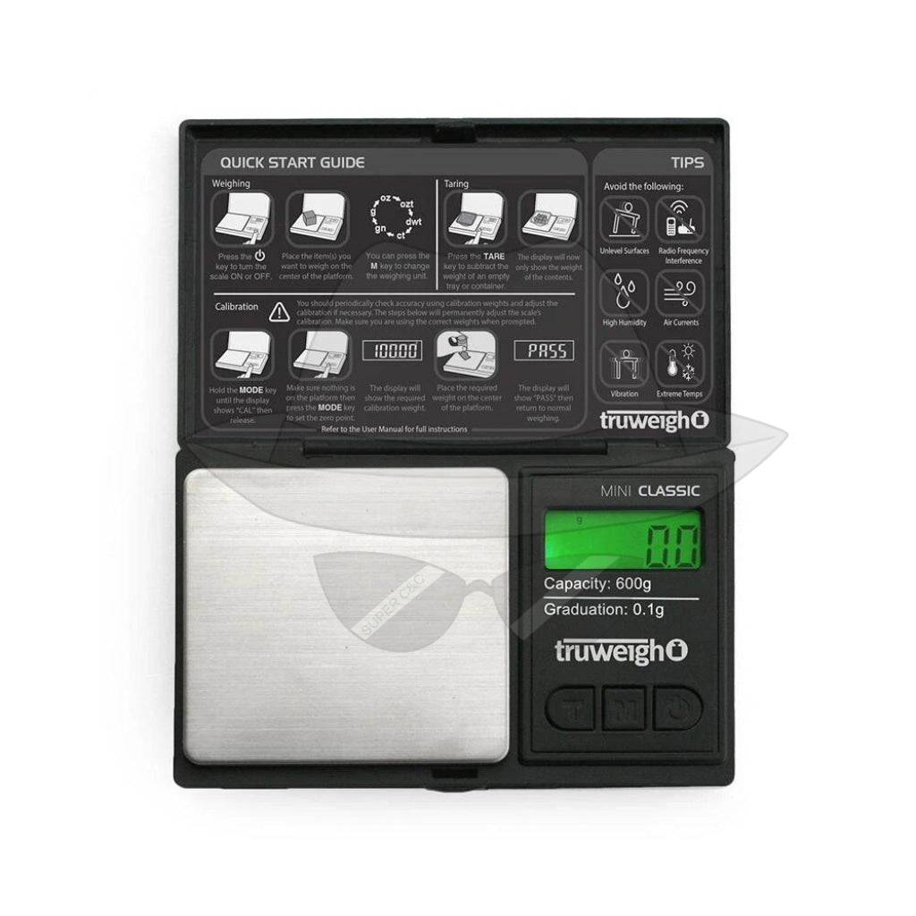 Truweigh Classic Digital Mini Scale - Black 600G X 0.1G