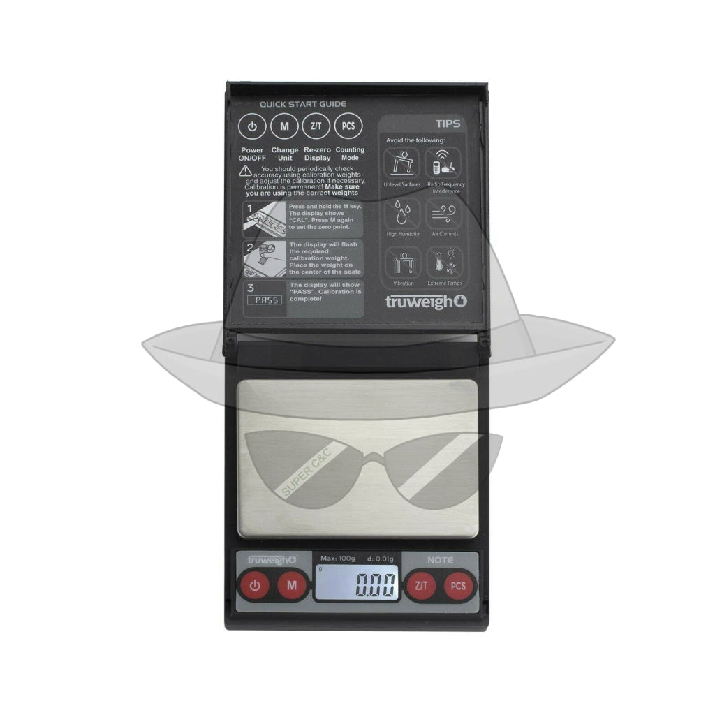 Truweigh Note Digital Mini Scale 100G X 0.01G - Black Scale