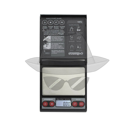 Truweigh Note Digital Mini Scale 100G X 0.01G - Black Scale
