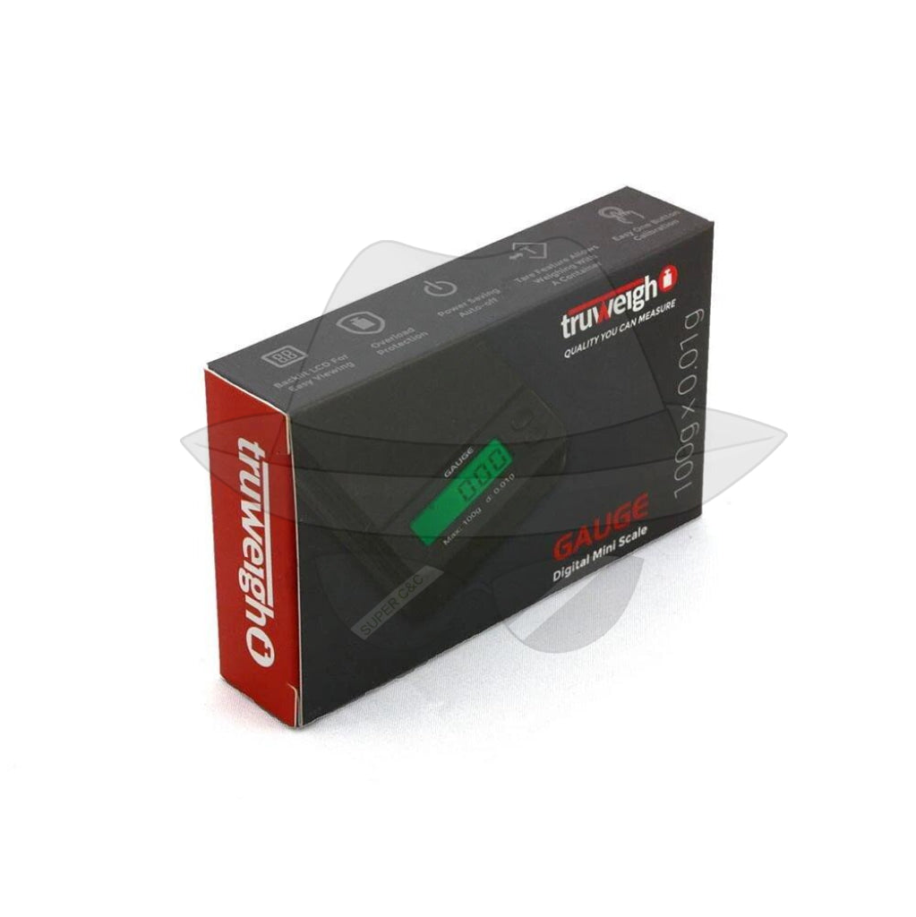 Truweigh Gauge Digital Mini Scale - Black 100Gx0.01G Scale
