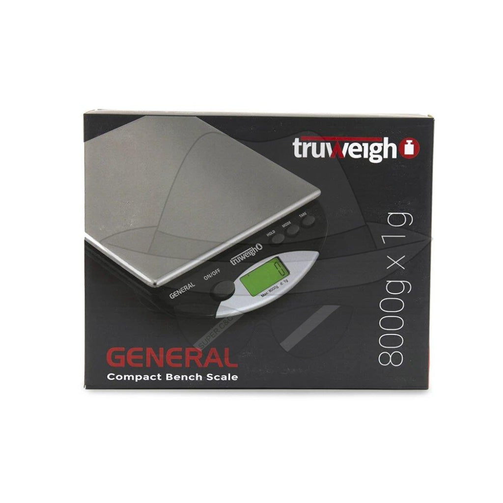 Truweigh General Compact Bench Scale - Black 8000Gx1G Scale