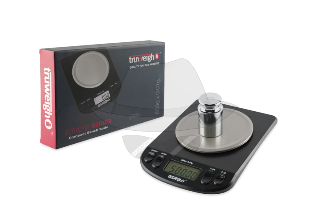 Truweigh Intrepid Series Black Compact Bench Scale W/ Calibration Weight 600G X 0.01G Scale