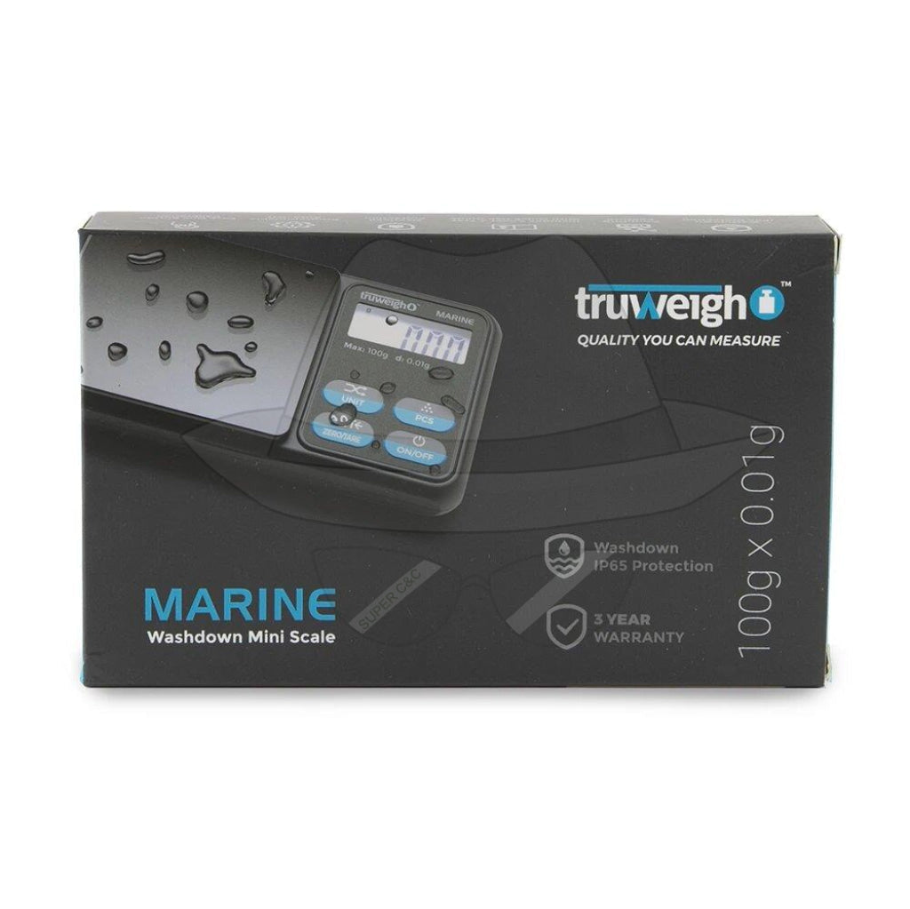 Truweigh Marine Ip65 Rated Washdown Miniscale - 100G X 0.01G / Black Scale