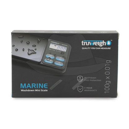 Truweigh Marine Ip65 Rated Washdown Miniscale - 100G X 0.01G / Black Scale