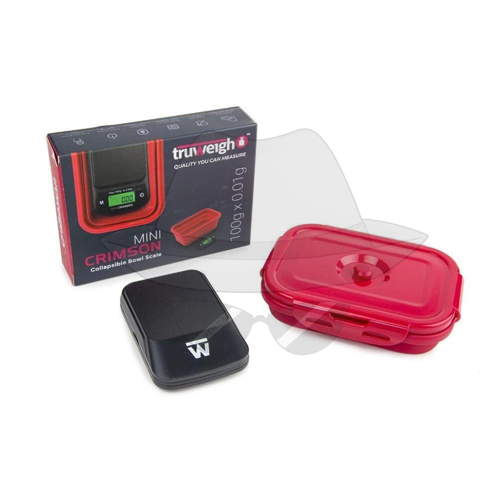Truweigh Mini Crimson Collapsible Bowl 100G X 0.01G - Black / Red Scale
