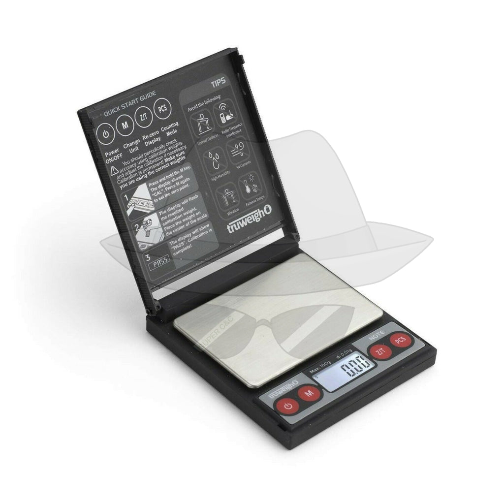 Truweigh Note Digital Mini Scale 100G X 0.01G - Black Scale