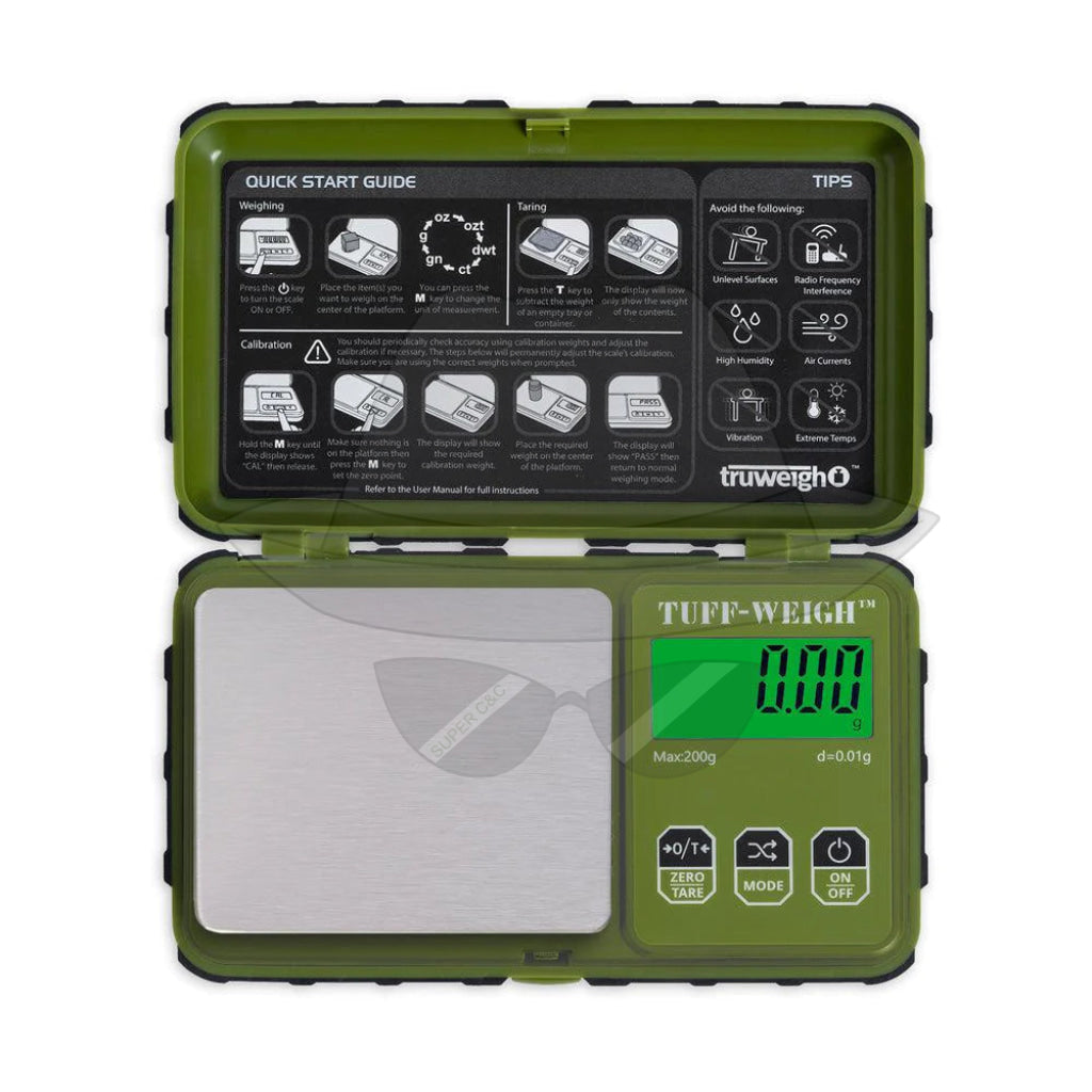 Truweigh Tuff-Weigh Digital Mini Scale 200G X 0.01G Green