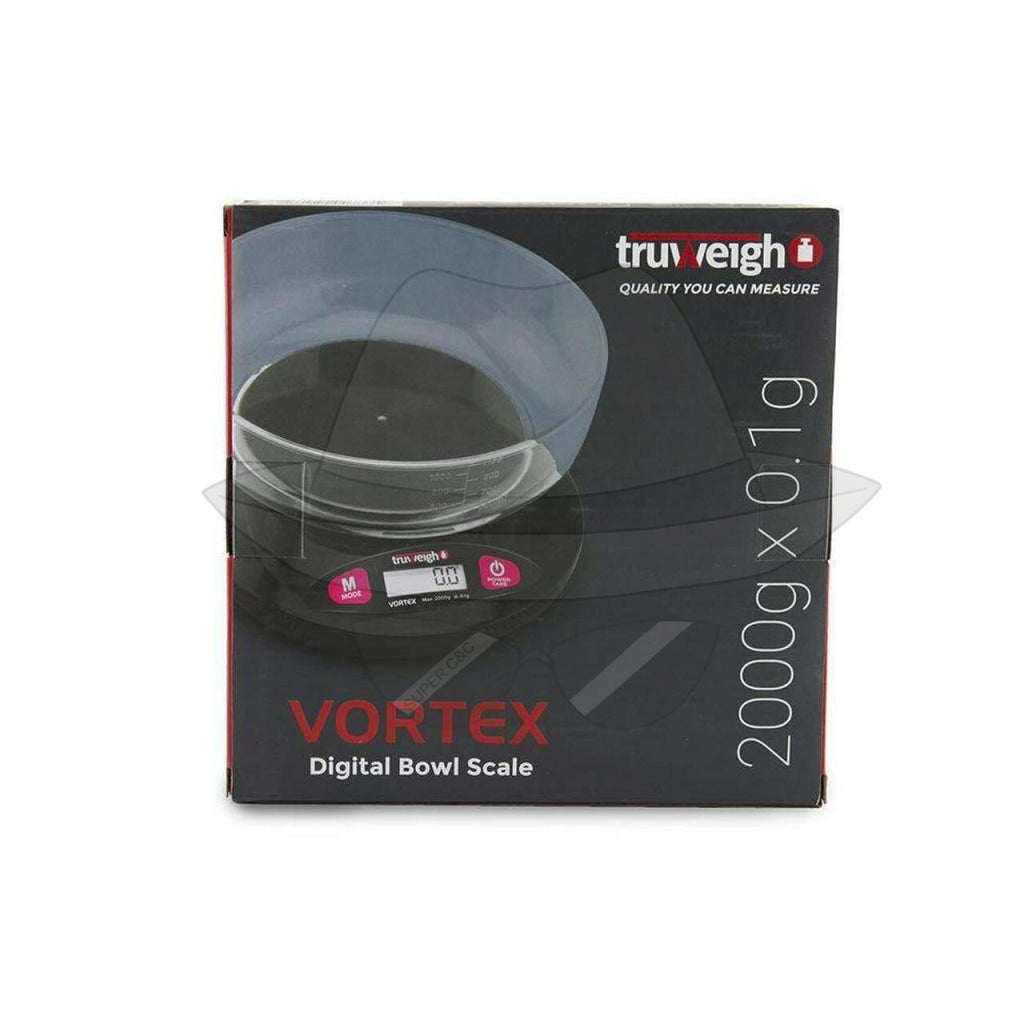Truweigh Vortex Digital Bowl Scale- Black 2000Gx0.1G Scale