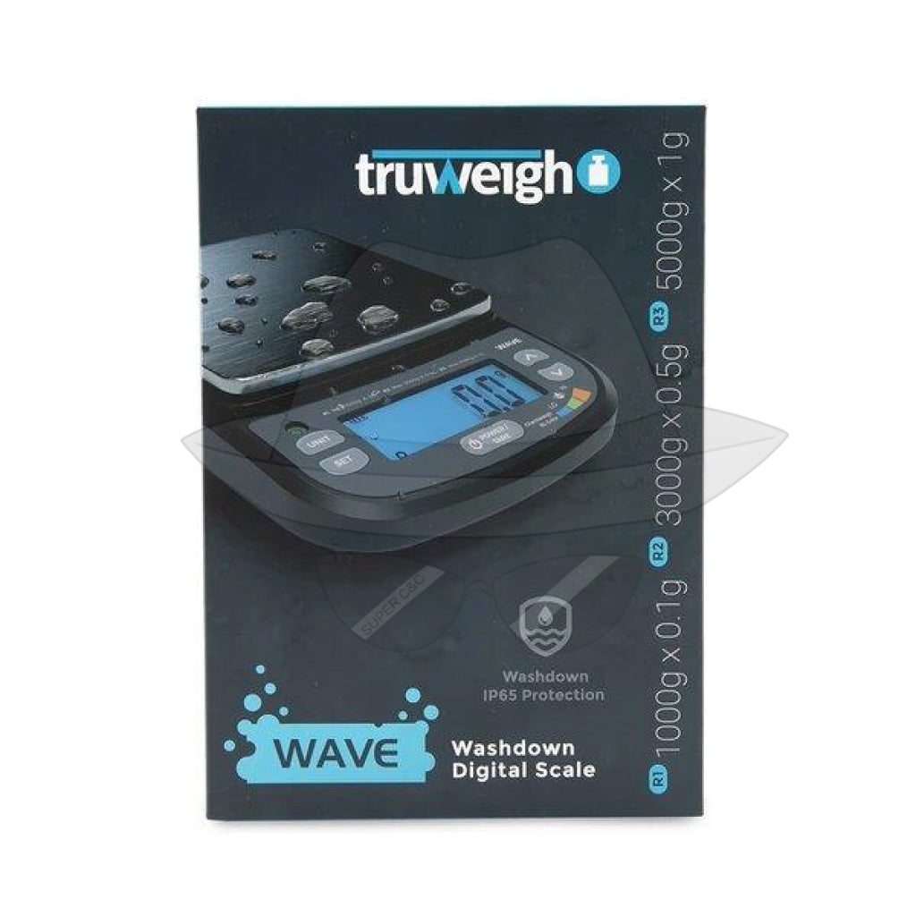 Truweigh Wave Ip65 Rated Washdown Bench Scale / Black Scale