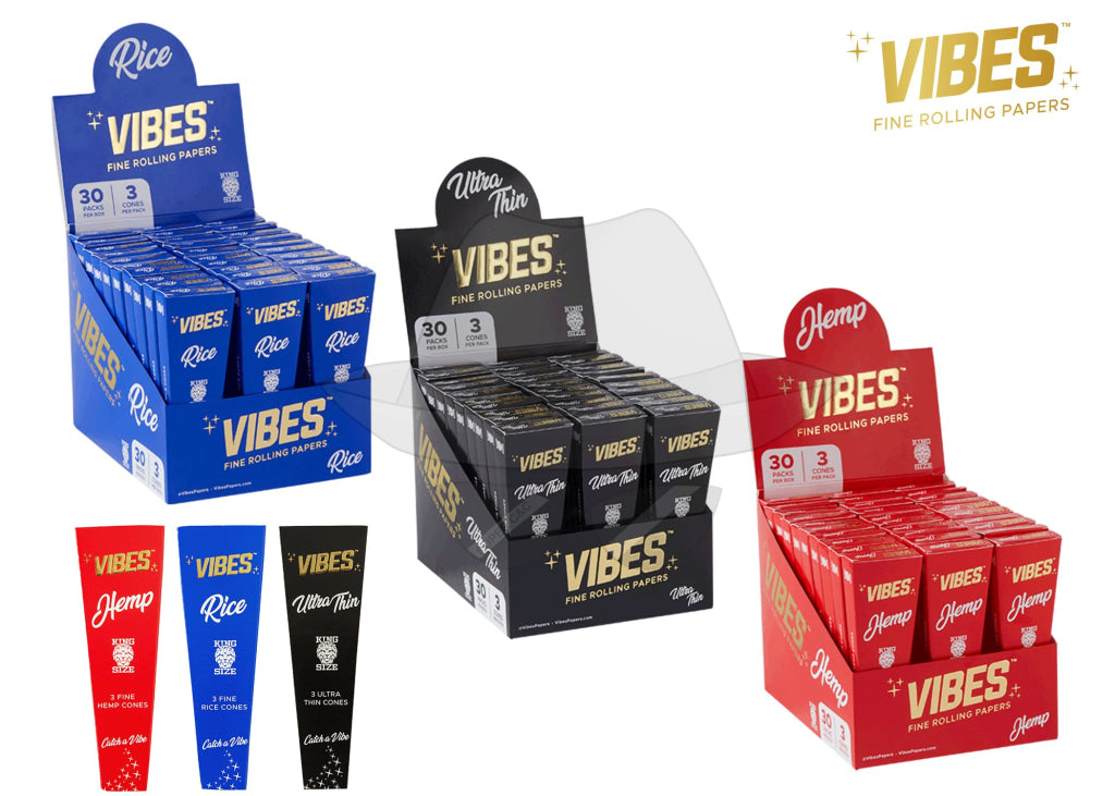 Vibes Cones Box - King Size Rolling Papers